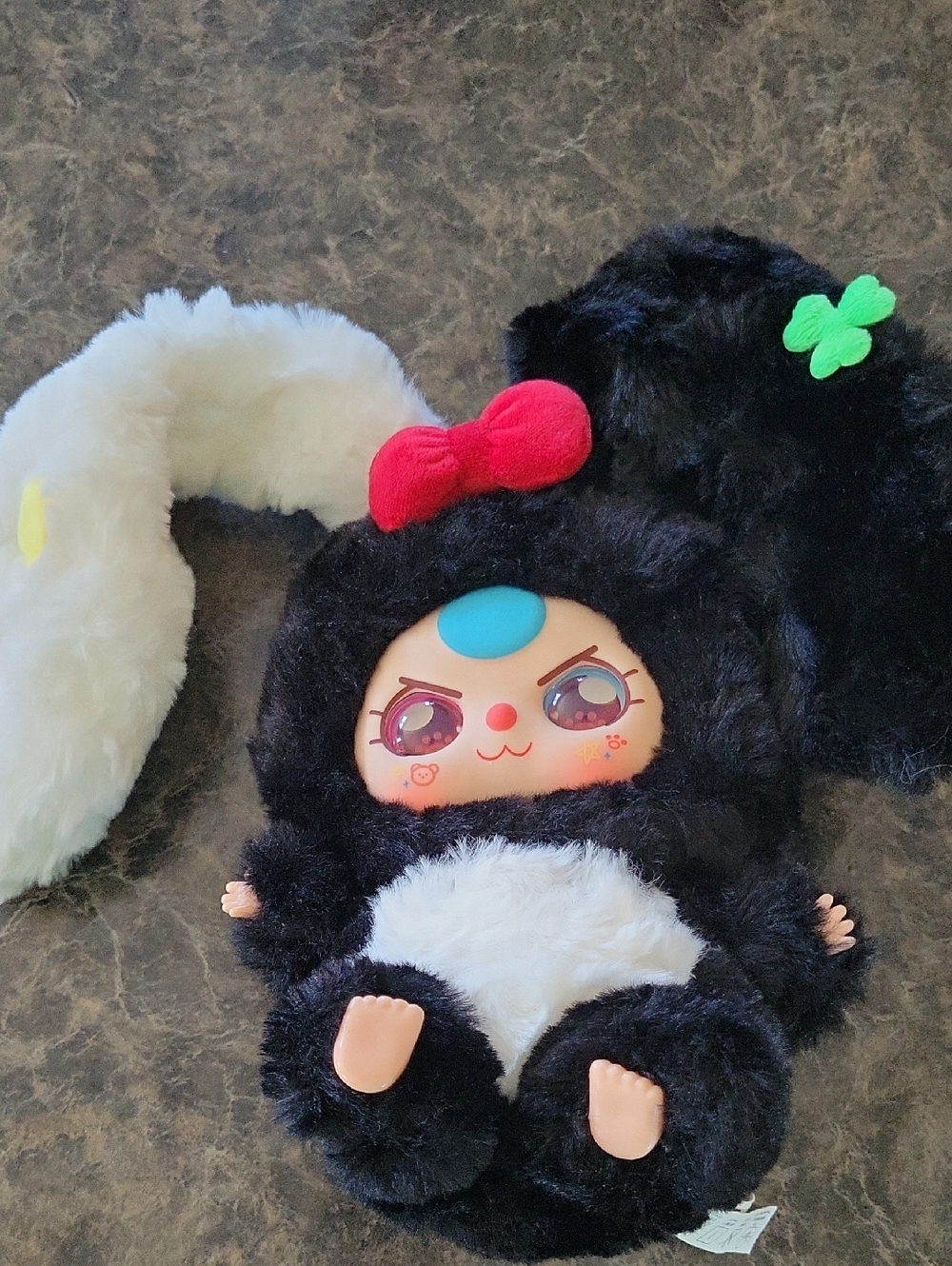 Sanrio Kuromi-Inspired Plush Doll Black & White Bunny Costume Collectible